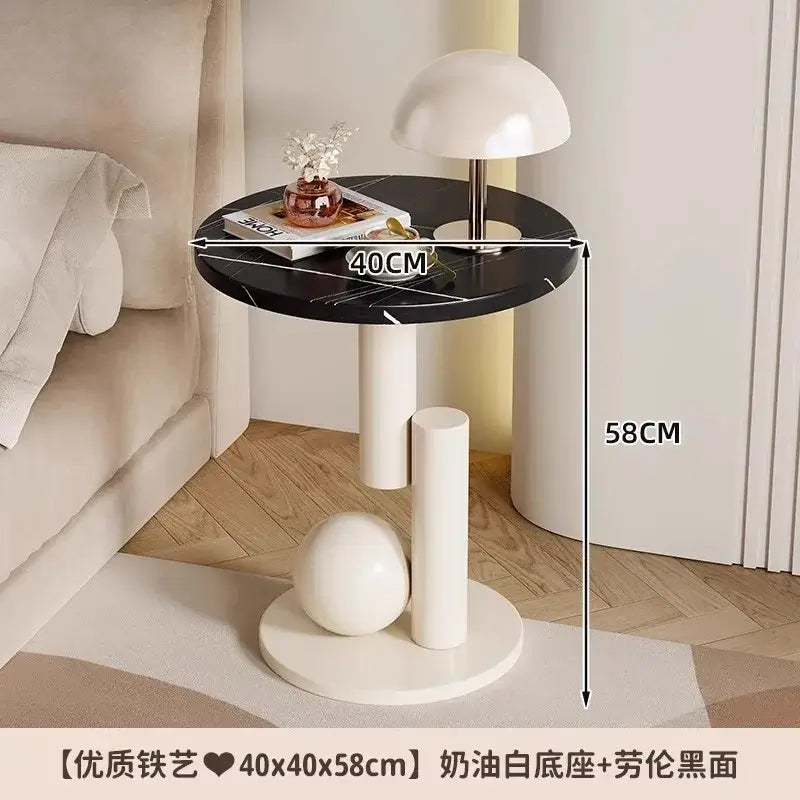 Living room sofa, small coffee table, side cabinet, living room home, light luxury bedside table, balcony, simple and creative
