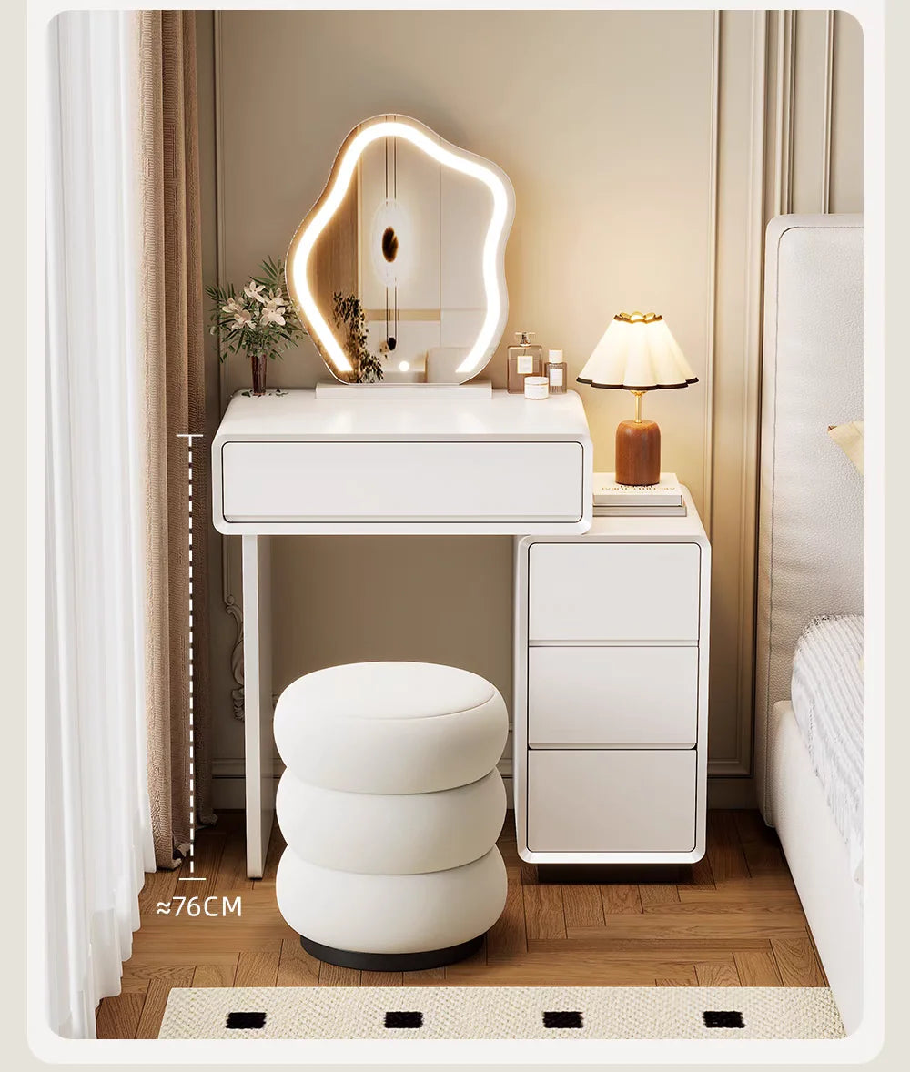 Bedroom Women Dressing Table Luxury Wood Storage Mirror Hairstyle Dressing Table Home White Muebles De Dormitorio Furniture