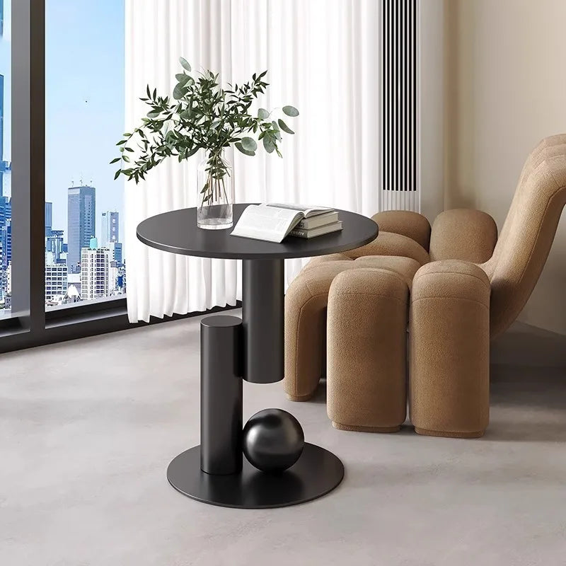 Living room sofa, small coffee table, side cabinet, living room home, light luxury bedside table, balcony, simple and creative