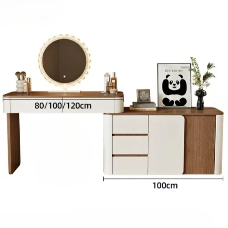 Home Bedroom Modern Simple Solid Wood Makeup Table Light Luxury New Dresser Vanity Dressing Tables Toiletries Desk Furniture