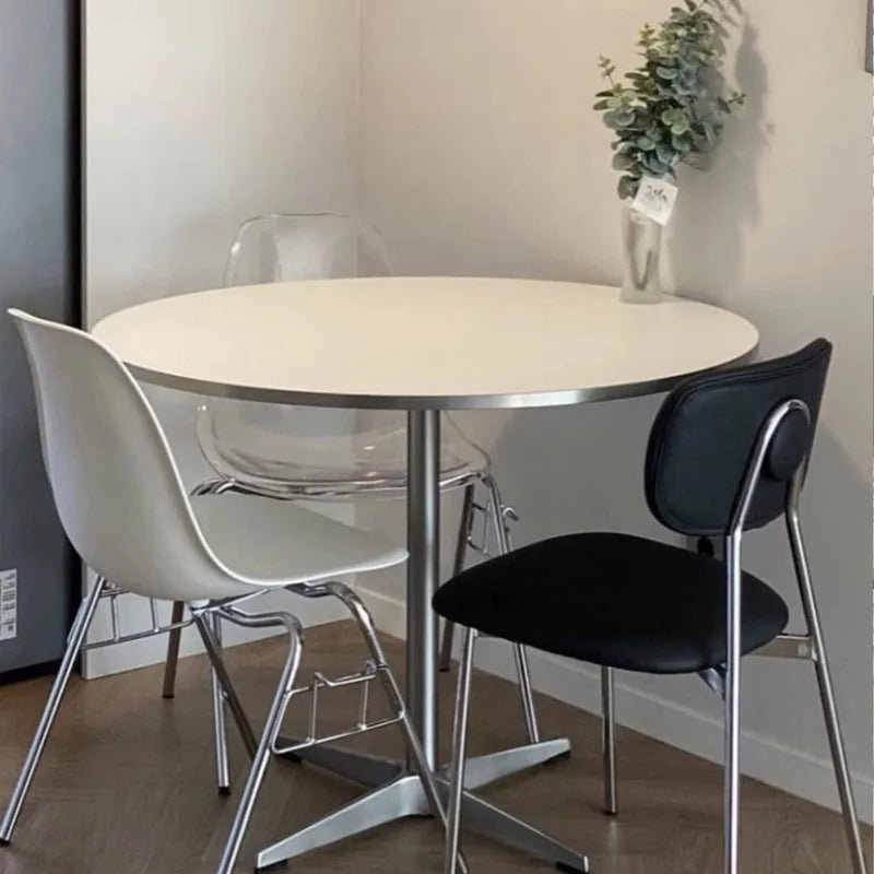 Round Restaurant Dining Table Wall Center Terrace Mini Corner Dining Table Space Saving Designer Mesas De Jantar Salon Furniture