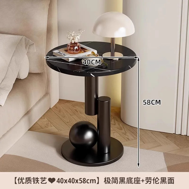 Living room sofa, small coffee table, side cabinet, living room home, light luxury bedside table, balcony, simple and creative