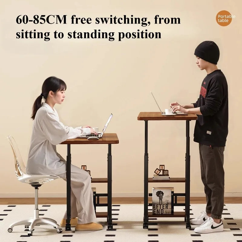 Multi-Functional Small Desk for Bedroom/Dorm/Home Office, Space-Saving Study Table for Students &amp; Lazy Person