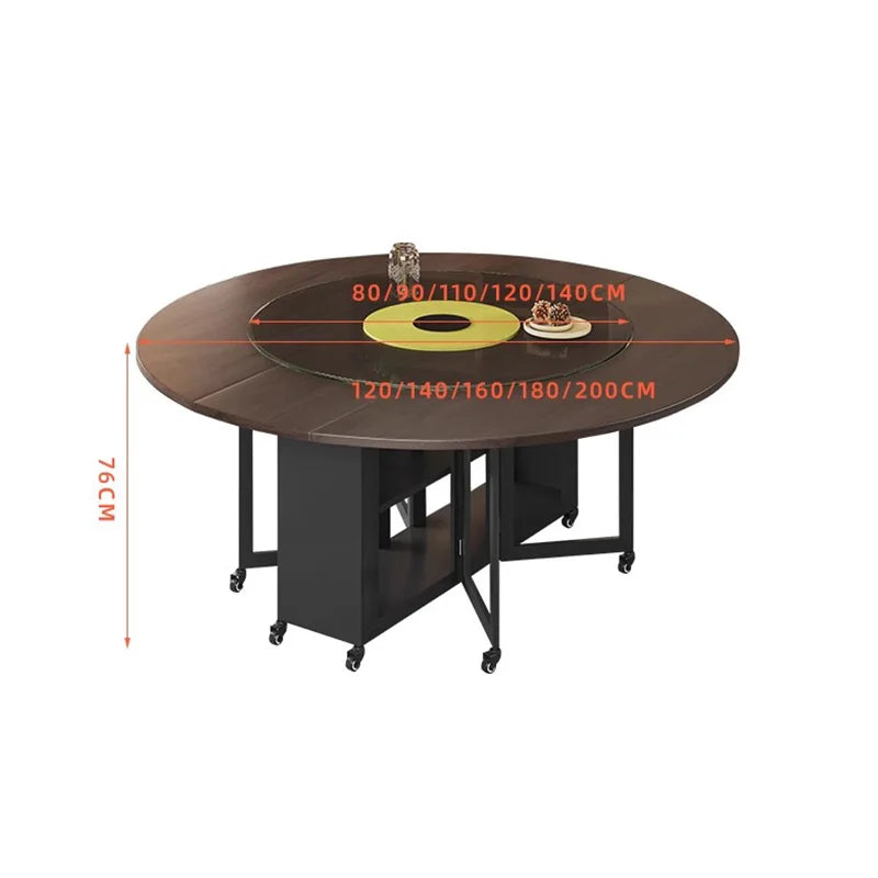 Round Simple Desk Classic European Elegant Cozy Dining Table Italian Design Tavolo Di Pranzo Allungabile Dining Room Furniture