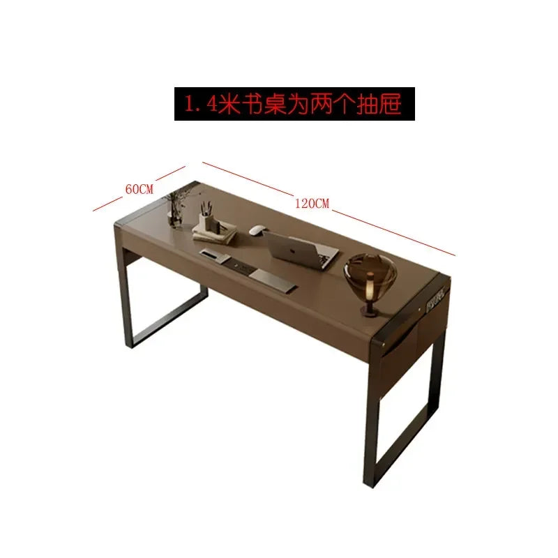 Office Desks And Workstations Study Table Simple Saddle Leather Desk Italian Minimalism Room Desks Computer Desk Room Offices