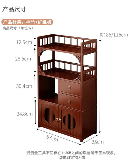 Multifunctional Furniture with Drawers &amp; Shelves, Kitchen Cupboard, Living Room Storage Organizer, Tea Table Cabinet