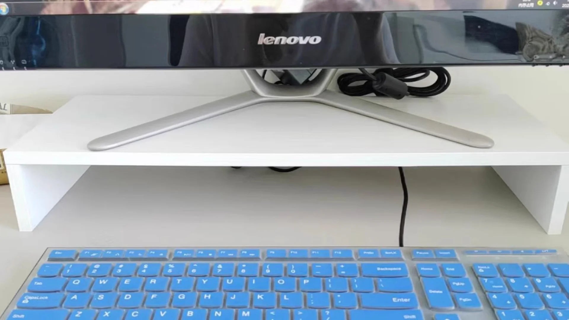 Desktop Computer Taller Stand Office Desktop Shelf Monitor Screen Storage Base Notes