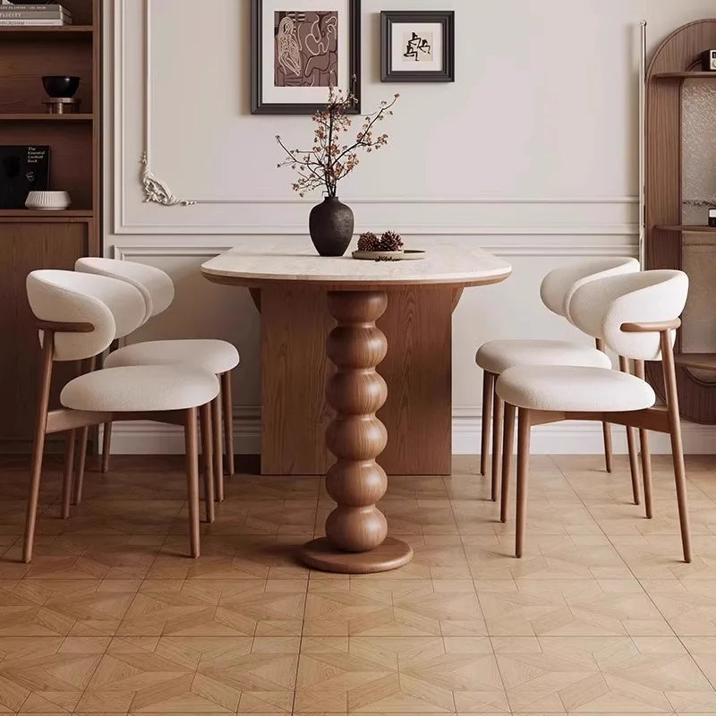 Mid Century Elegant Dining Tables With Cabinets Vintage Oval Tall Legs Dining Tables Rustic Foldable Столы Обеденные Furniture