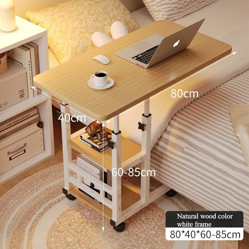 Multi-Functional Small Desk for Bedroom/Dorm/Home Office, Space-Saving Study Table for Students &amp; Lazy Person