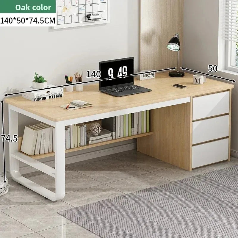 Office Desk, Computer Desk, Multi-layer Solid Wood Board, Multiple Sizes Available, Suitable for Study and Office