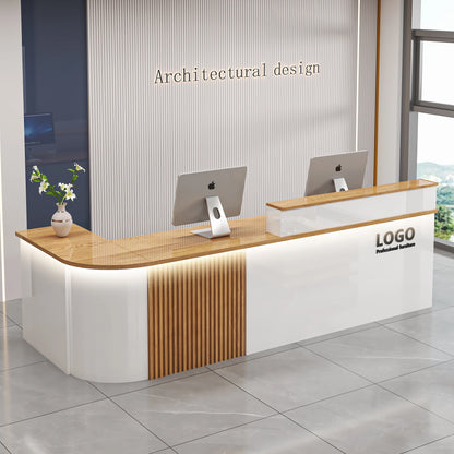 Professional Office Bar Counter Custom Simple Luxury Design Reception Desk Beauty Salon Bancone Bar Lusso Commercial Furniture