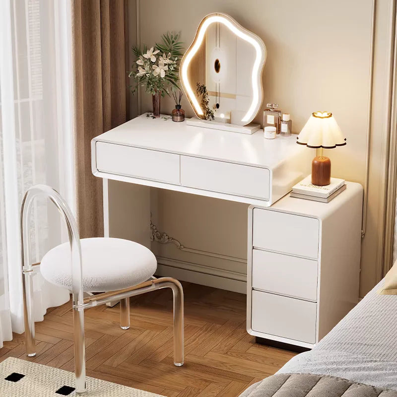 Bedroom Women Dressing Table Luxury Wood Storage Mirror Hairstyle Dressing Table Home White Muebles De Dormitorio Furniture
