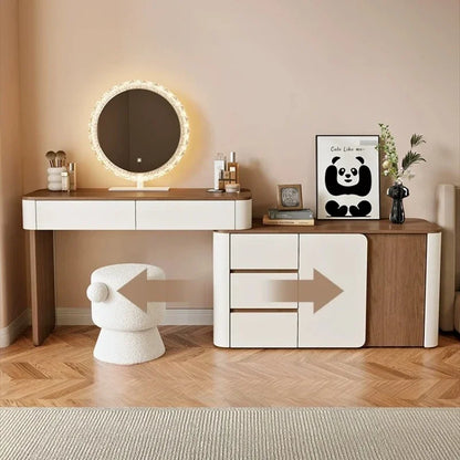 Home Bedroom Modern Simple Solid Wood Makeup Table Light Luxury New Dresser Vanity Dressing Tables Toiletries Desk Furniture