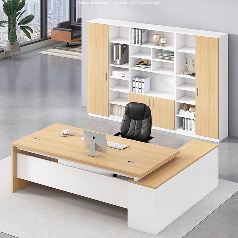 Wooden Professional Office Desk Vintage Simple Irregular Living Room Office Desk Modern Escritorio Oficina Trendy Furniture