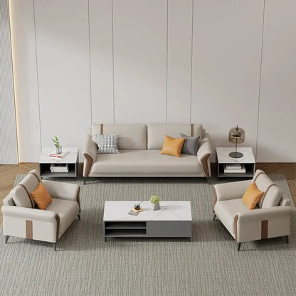 Be Greeted with Modern Design High-end Office Furniture Sofa Set 1+1+3 Office Furniture Sofa