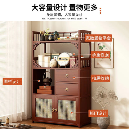 Multifunctional Furniture with Drawers &amp; Shelves, Kitchen Cupboard, Living Room Storage Organizer, Tea Table Cabinet