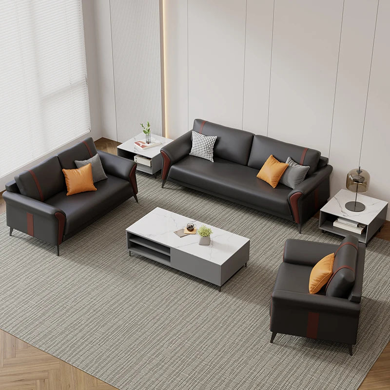 Be Greeted with Modern Design High-end Office Furniture Sofa Set 1+1+3 Office Furniture Sofa