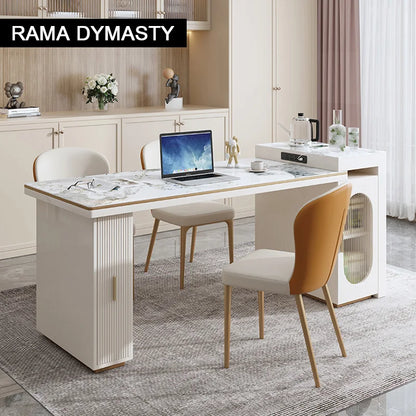 Rock Plate Dining Table Integrated Extendable Home Modern Light Luxury Dining Table With Storage Cabinet