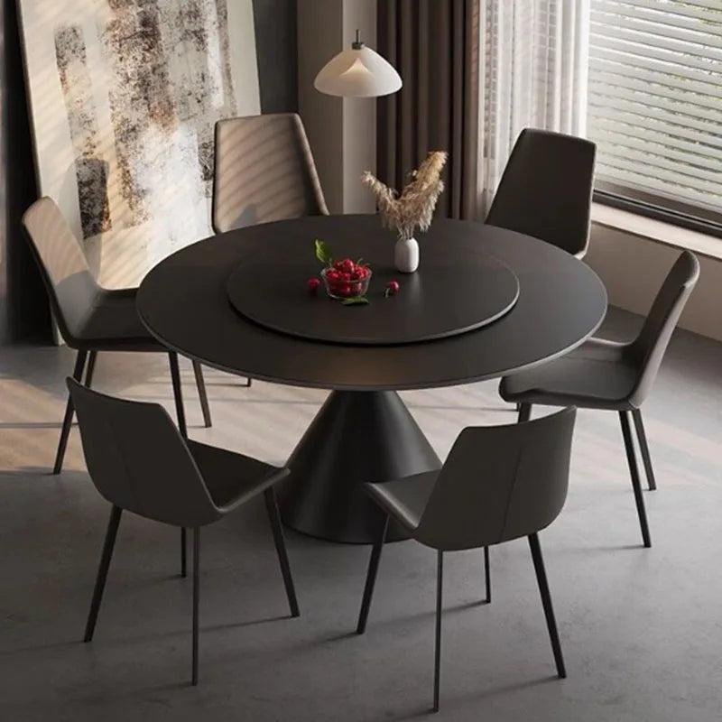 Round Restaurant Dining Table Modern Decoration Fashion Interior Dining Table Minimalist Mesas De Jantar Lounge Suite Furniture