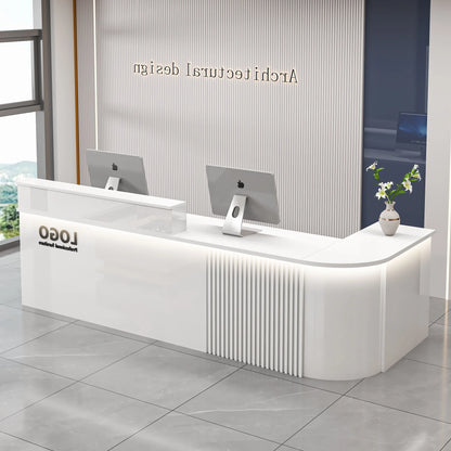 Professional Office Bar Counter Custom Simple Luxury Design Reception Desk Beauty Salon Bancone Bar Lusso Commercial Furniture