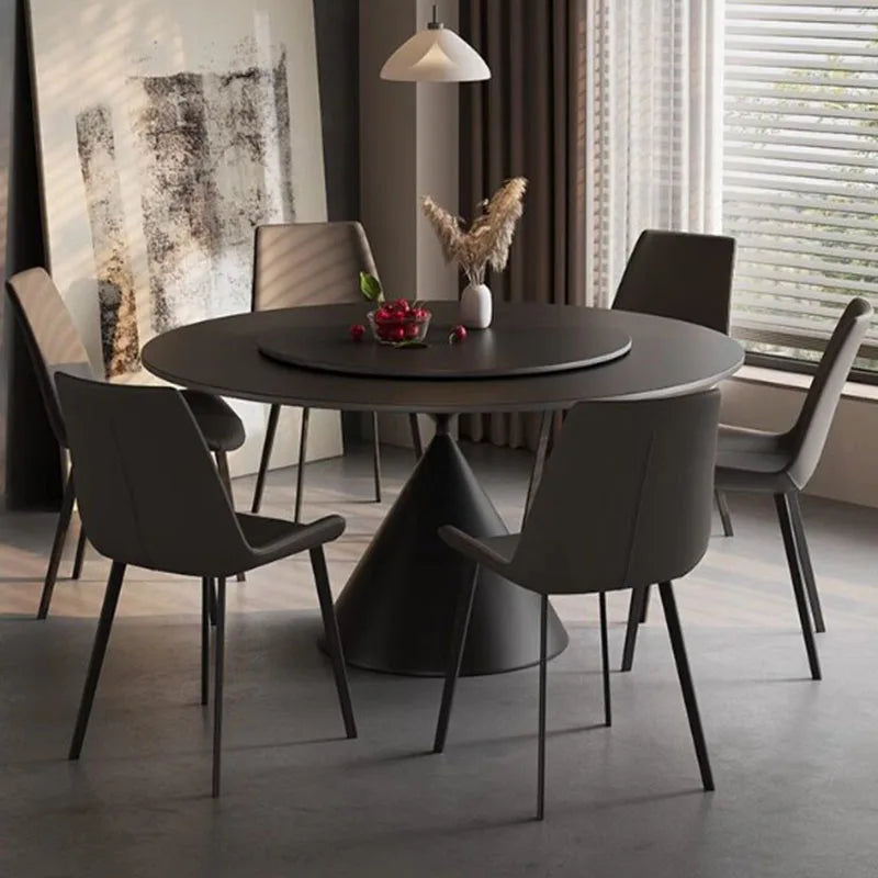Round Restaurant Dining Table Modern Decoration Fashion Interior Dining Table Minimalist Mesas De Jantar Lounge Suite Furniture