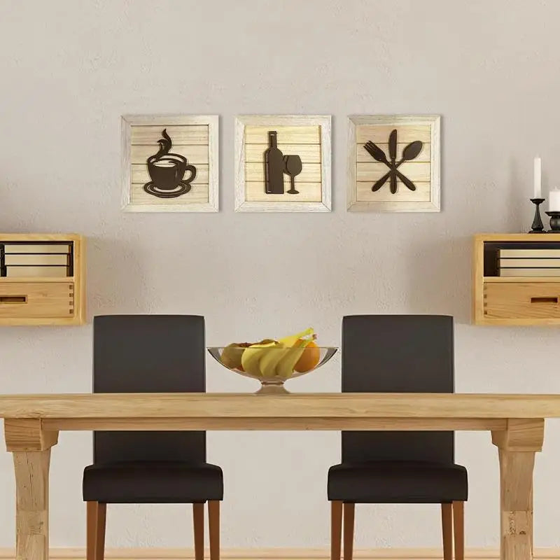 Wall Art Decor Framed Framed Artwork 3 Pieces Modern Room Decor Beautiful Wall Sculptures Home Furnishing Decoration For Porch