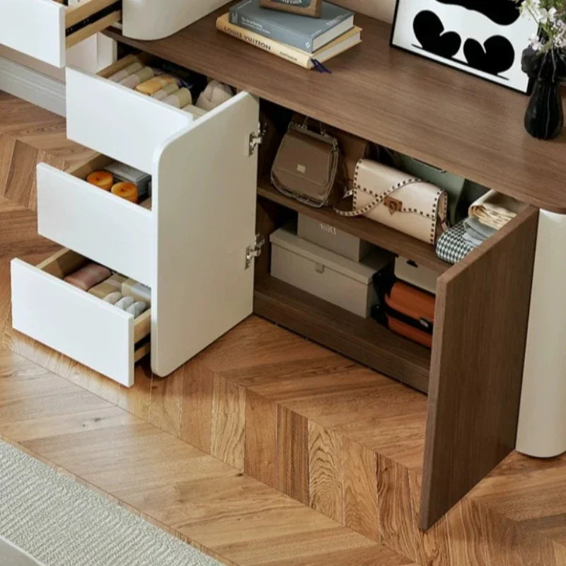 Home Bedroom Modern Simple Solid Wood Makeup Table Light Luxury New Dresser Vanity Dressing Tables Toiletries Desk Furniture