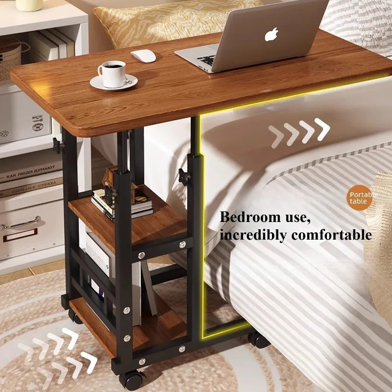 Multi-Functional Small Desk for Bedroom/Dorm/Home Office, Space-Saving Study Table for Students &amp; Lazy Person