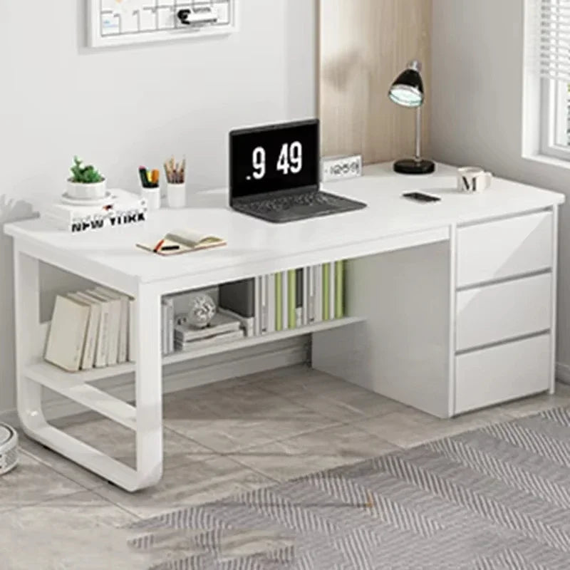 Office Desk, Computer Desk, Multi-layer Solid Wood Board, Multiple Sizes Available, Suitable for Study and Office