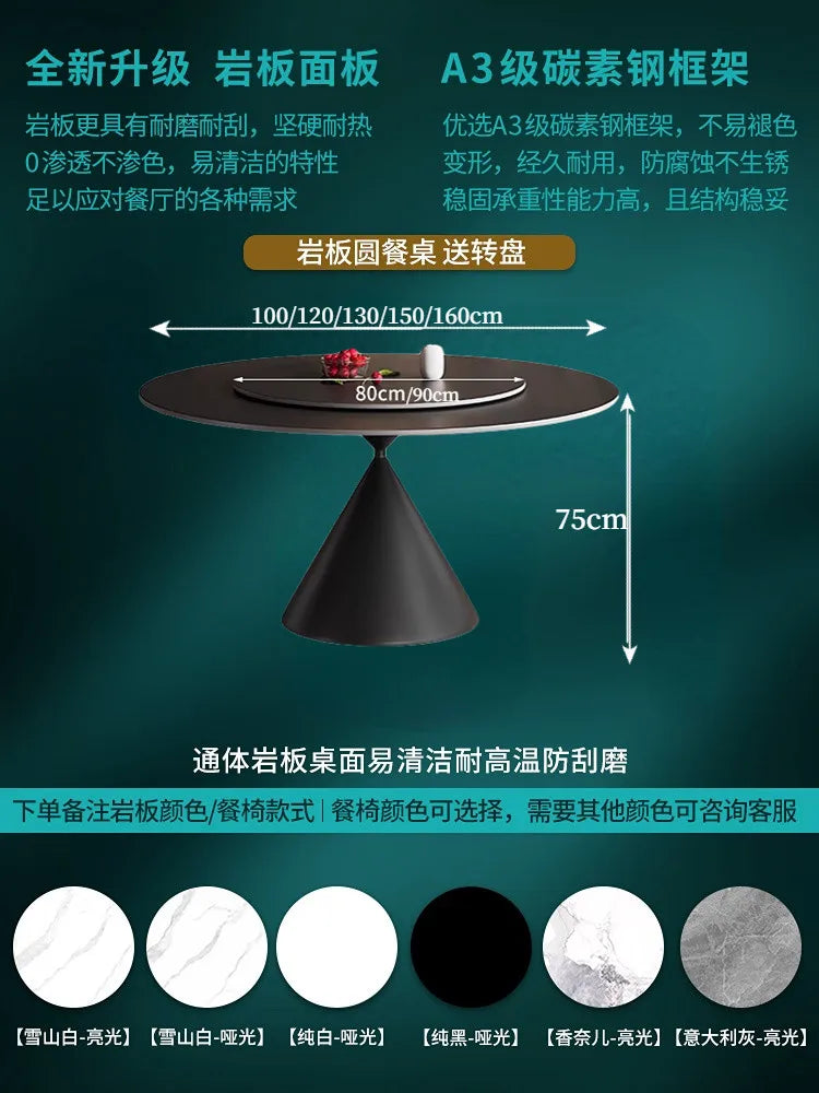 Round Restaurant Dining Table Modern Decoration Fashion Interior Dining Table Minimalist Mesas De Jantar Lounge Suite Furniture