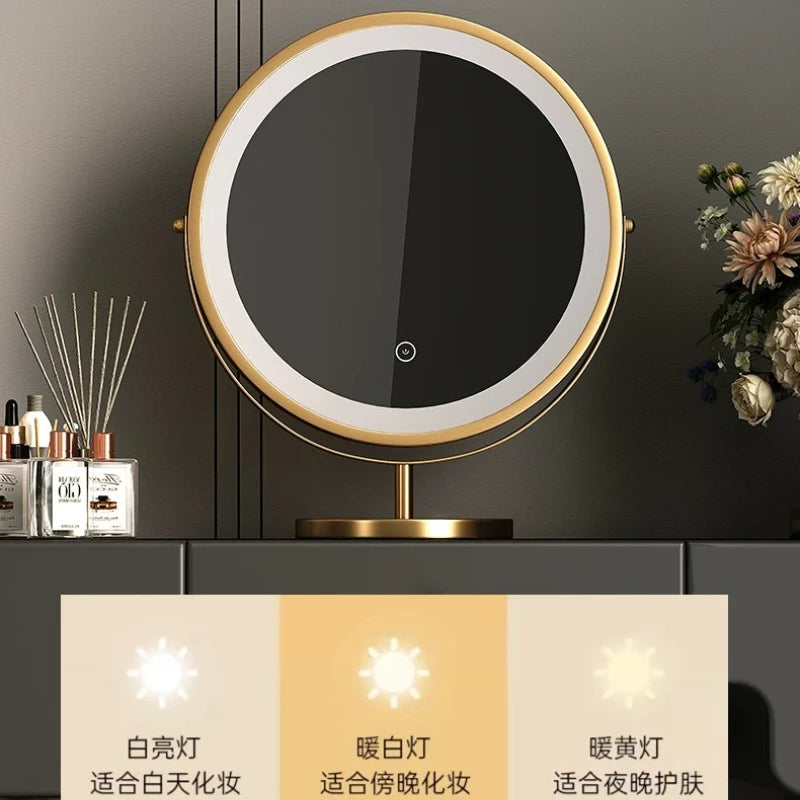 Bedroom Dressing Table Dresser Desks Makeup Mirror Storage Cabinet Light Luxury Premium Vanity Desk Toiletries Tables Furniture