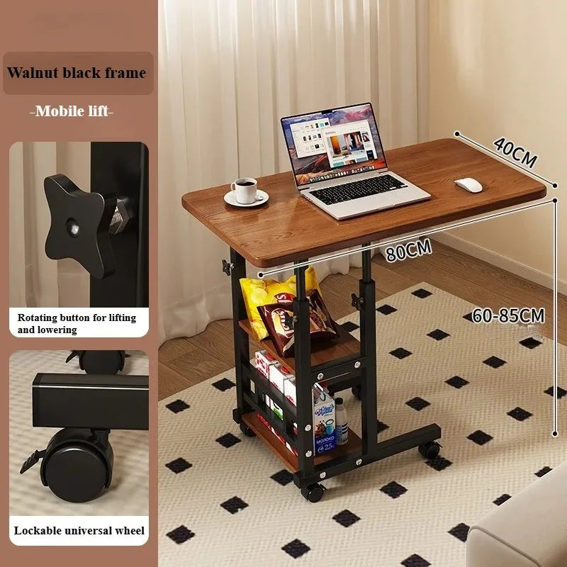 Multi-Functional Small Desk for Bedroom/Dorm/Home Office, Space-Saving Study Table for Students &amp; Lazy Person