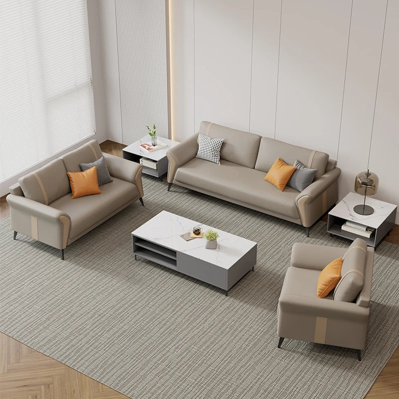 Be Greeted with Modern Design High-end Office Furniture Sofa Set 1+1+3 Office Furniture Sofa