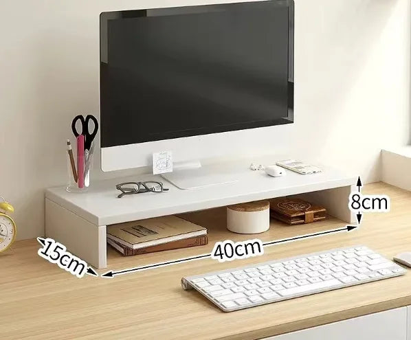 Desktop Computer Taller Stand Office Desktop Shelf Monitor Screen Storage Base Notes
