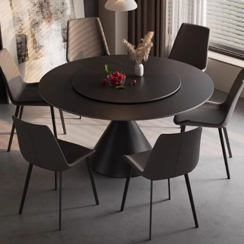 Round Restaurant Dining Table Modern Decoration Fashion Interior Dining Table Minimalist Mesas De Jantar Lounge Suite Furniture