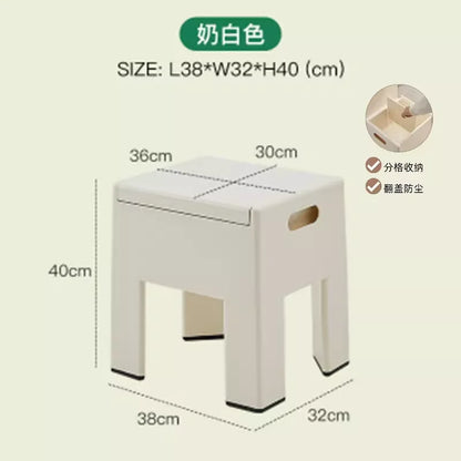 Nordic Storage Ottoman, Creative Shoe Bench for Entryway, Multi-Function Living Room Organizer, Narrow Storage Seat