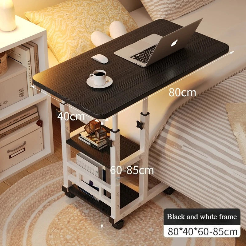Multi-Functional Small Desk for Bedroom/Dorm/Home Office, Space-Saving Study Table for Students &amp; Lazy Person