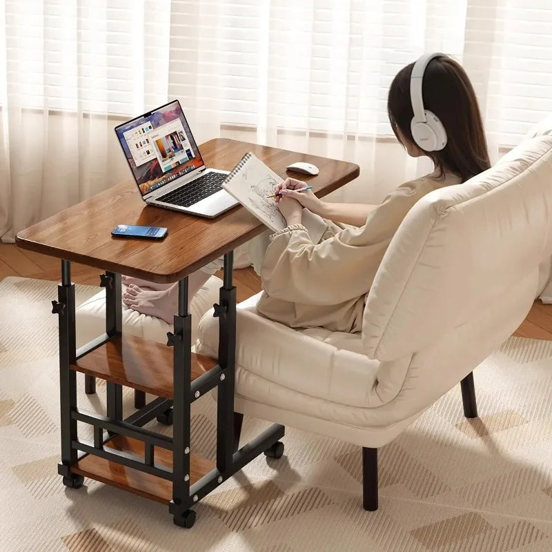 Multi-Functional Small Desk for Bedroom/Dorm/Home Office, Space-Saving Study Table for Students &amp; Lazy Person