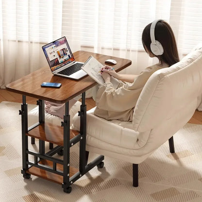 Multi-Functional Small Desk for Bedroom/Dorm/Home Office, Space-Saving Study Table for Students &amp; Lazy Person