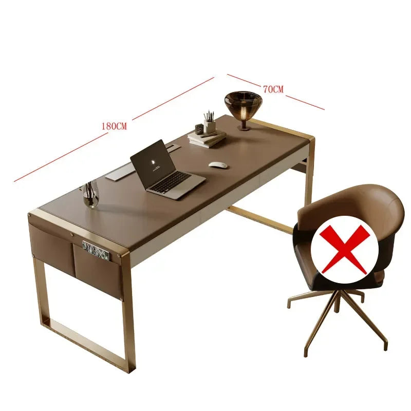 Office Desks And Workstations Study Table Simple Saddle Leather Desk Italian Minimalism Room Desks Computer Desk Room Offices