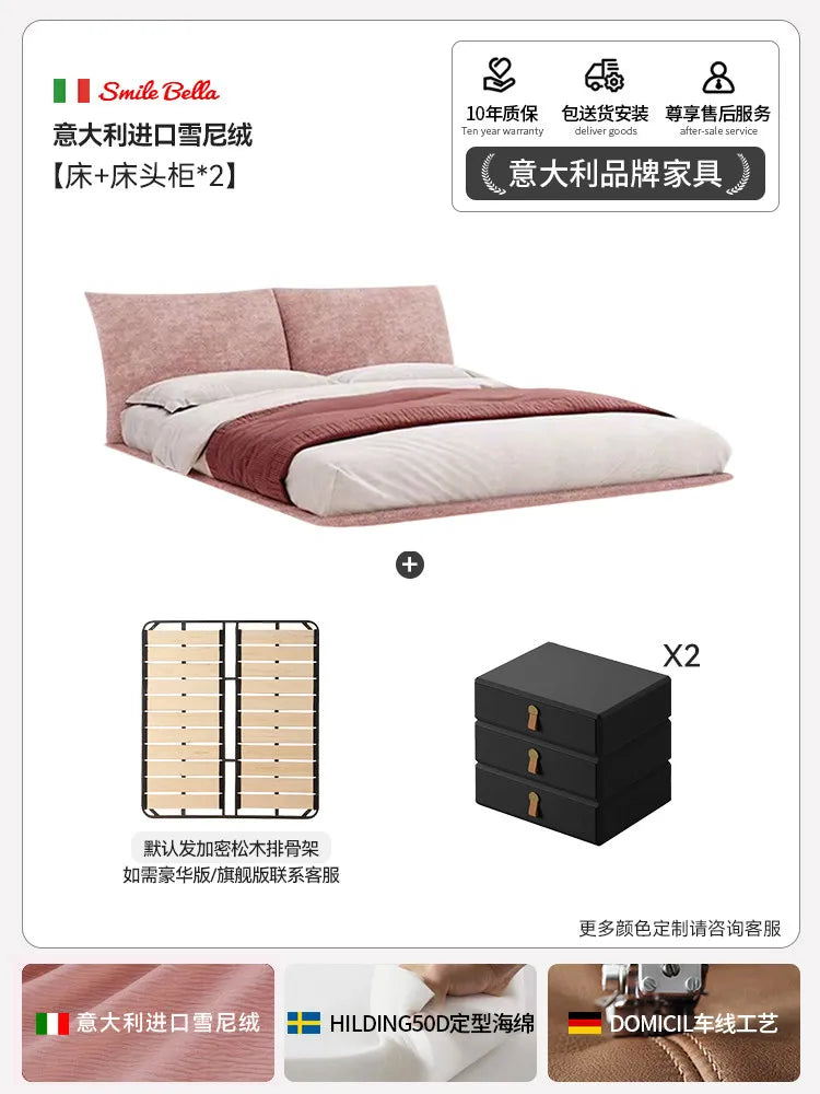 Girls Princess Bed Bedroom Beauty Postmodern Sleeping European Replica Bed Princess Safe Ergonomic Cama Postmodern Furniture