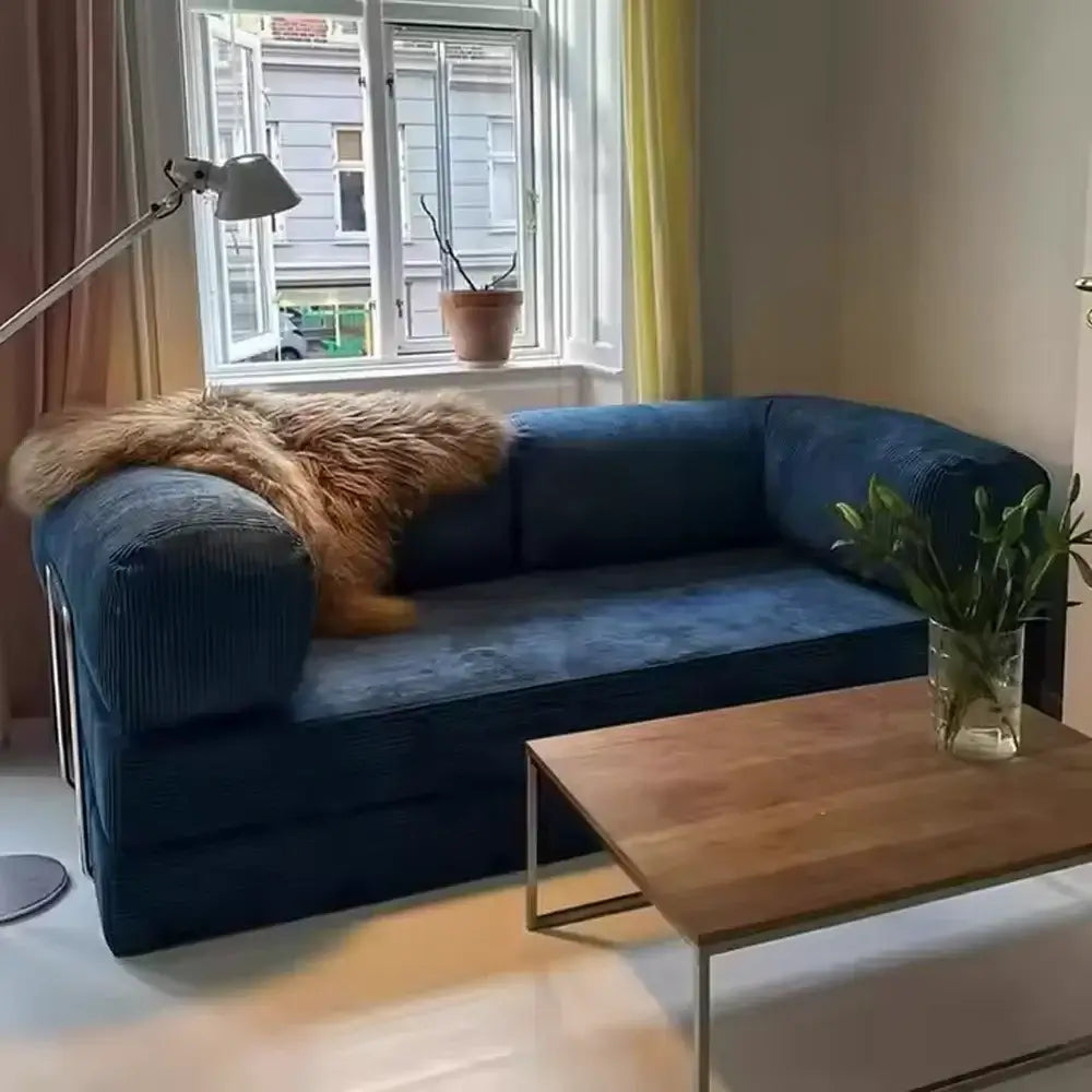 Modern Sofa Living Room Modular Section Corner Fabric Velvet Cloud Convertible 3 Seat Sofa