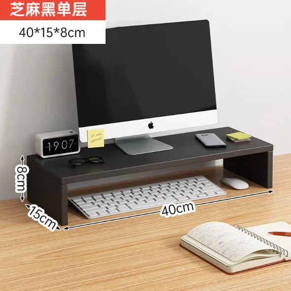 Desktop Computer Taller Stand Office Desktop Shelf Monitor Screen Storage Base Notes