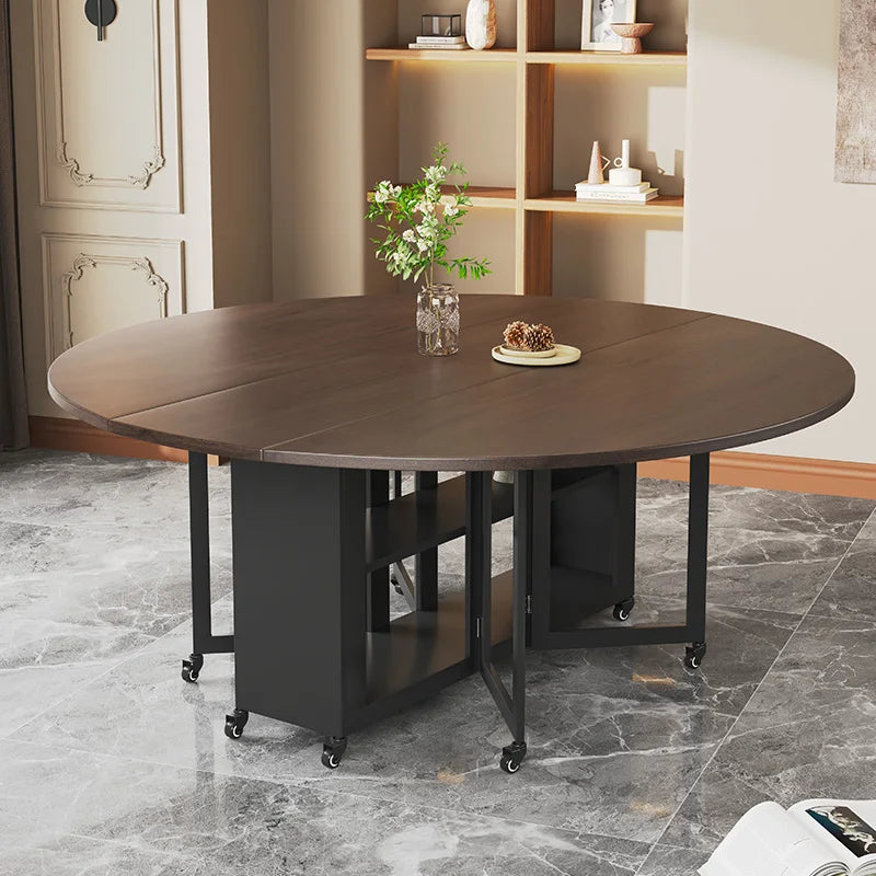 Round Simple Desk Classic European Elegant Cozy Dining Table Italian Design Tavolo Di Pranzo Allungabile Dining Room Furniture