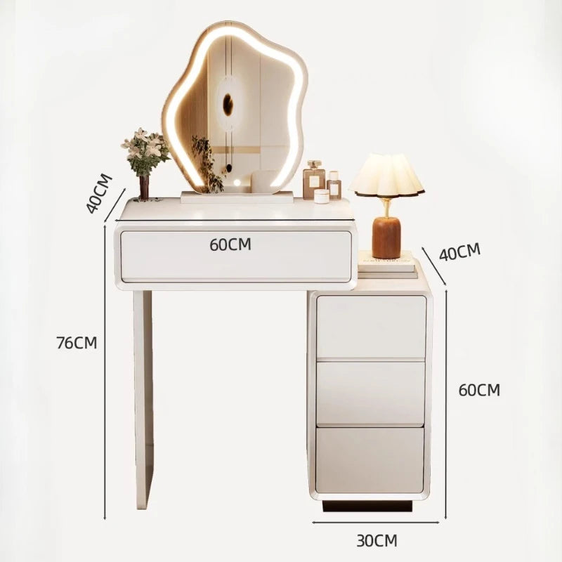 Bedroom Women Dressing Table Luxury Wood Storage Mirror Hairstyle Dressing Table Home White Muebles De Dormitorio Furniture