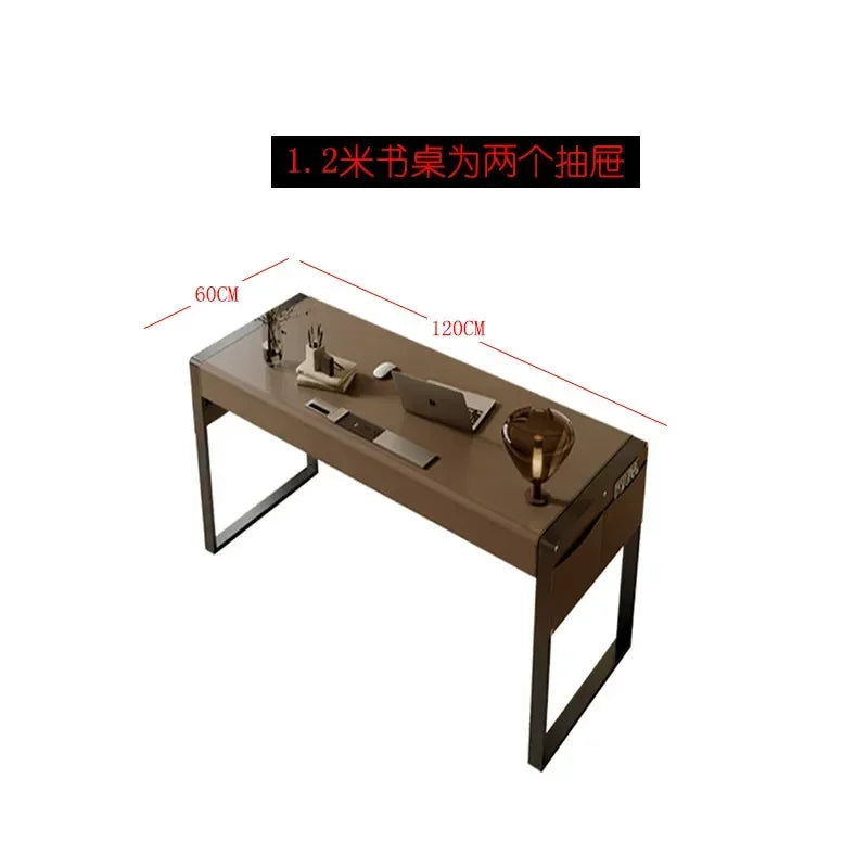 Office Desks And Workstations Study Table Simple Saddle Leather Desk Italian Minimalism Room Desks Computer Desk Room Offices