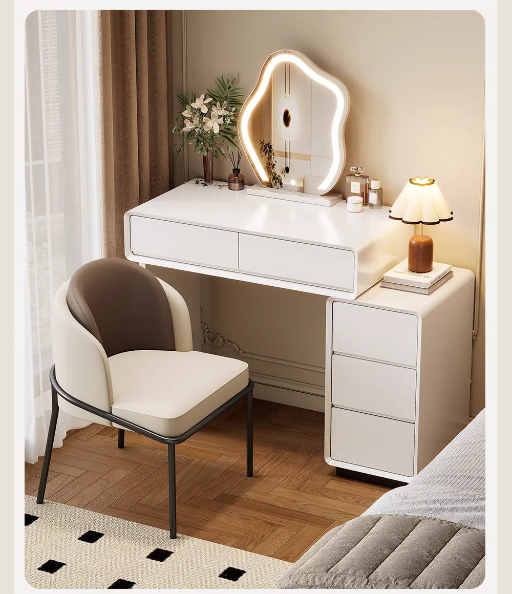 Bedroom Women Dressing Table Luxury Wood Storage Mirror Hairstyle Dressing Table Home White Muebles De Dormitorio Furniture
