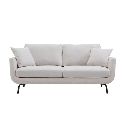 Furniture White Living Room 2 Seater Modern Nordic Scandinavian Upholstery Small Comfy High Quality