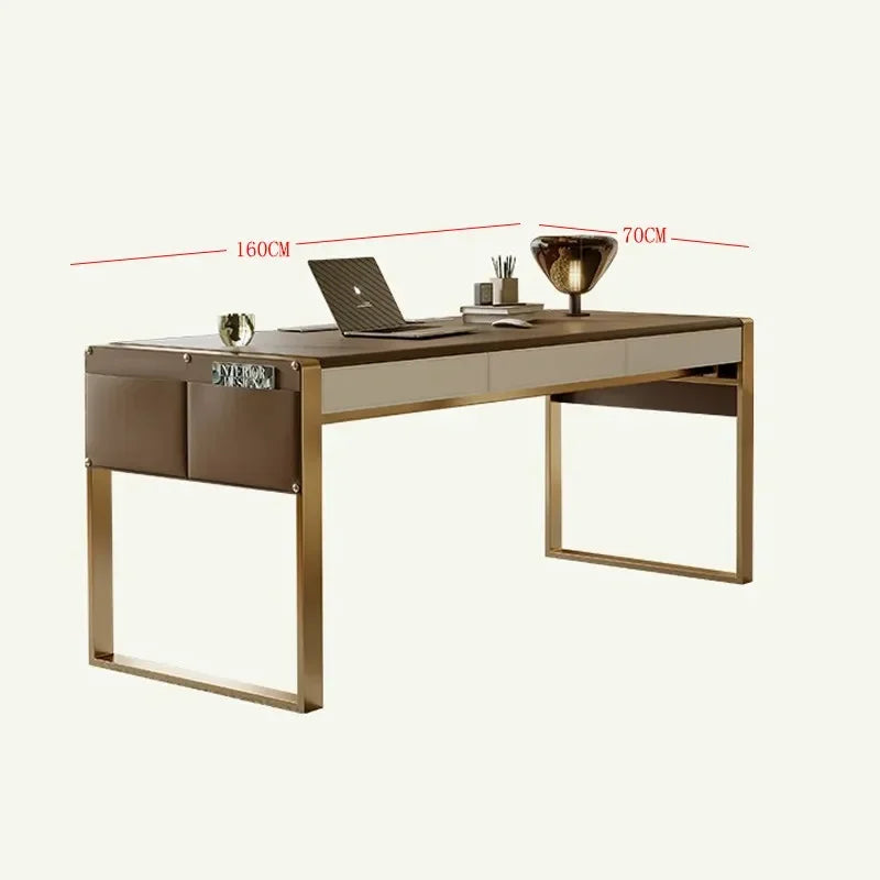 Office Desks And Workstations Study Table Simple Saddle Leather Desk Italian Minimalism Room Desks Computer Desk Room Offices