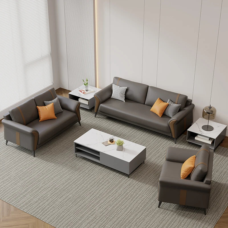 Be Greeted with Modern Design High-end Office Furniture Sofa Set 1+1+3 Office Furniture Sofa